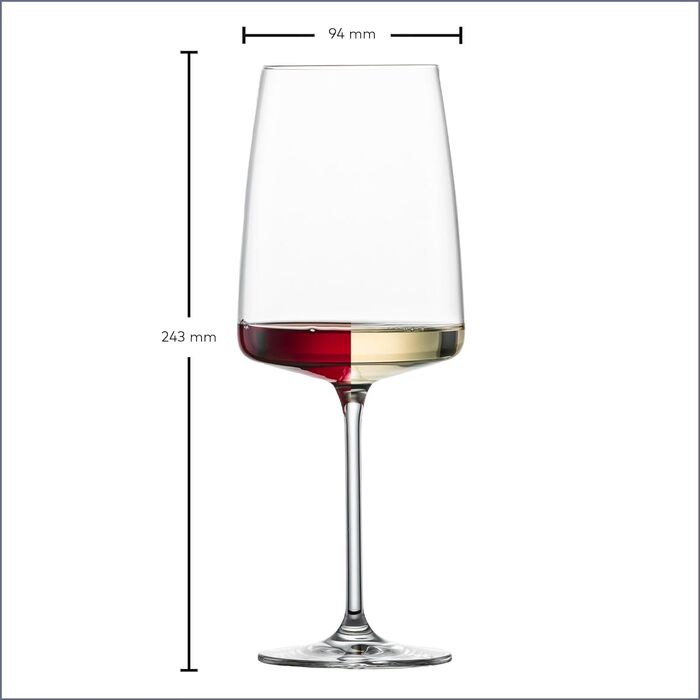 Універсальний келих для вина 0,66 л, набір з 2 штук, Vivid Senses Zwiesel Glas