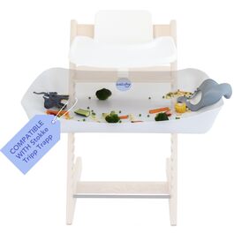 Акуратна миска-підставка для Stokke Tripp Trapp - захист від крихт та розливів, білий колір