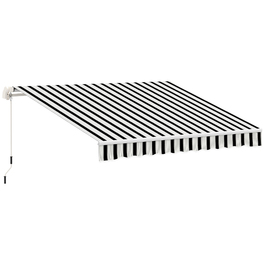 Балконна маркіза Outsunny, 3,95 x 2,45 x 3,50 м, стійка до ультрафіолету, для всіх поверхонь, тент з ручною рукояткою, алюміній, поліестер, синій