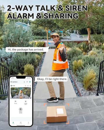 Відеодзвінок CPVAN з Wi-Fi, 2K HD камера, бездротовий, з PIR-датчиком руху, 2-сторонній аудіо, підтримка Alexa, SD-карта та хмарне сховище