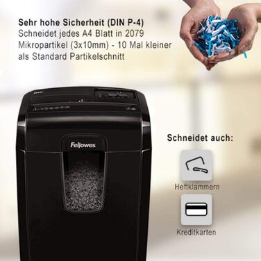 Fellowes Powershred LX50 – Шредер для офісу та дому, 8Mc, чорний