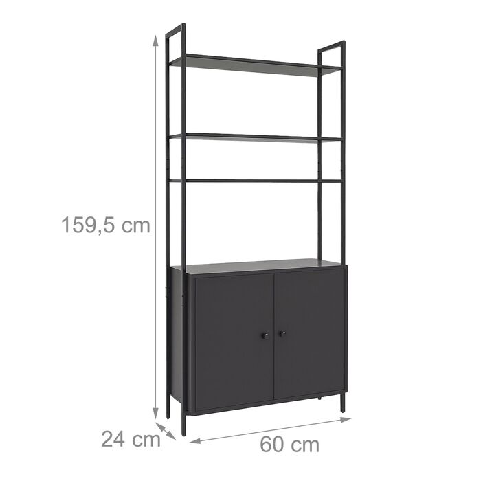 Стелаж Relaxdays з нижньою шафкою