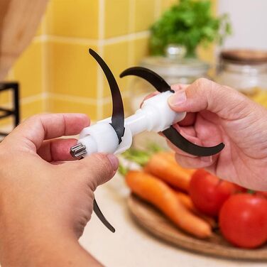 Подрібнювач Cecotec ChopBeat 2000 500W зі скляною чашею, 4 леза з нержавіючої сталі, 2 швидкості, миття в посудомийній машині