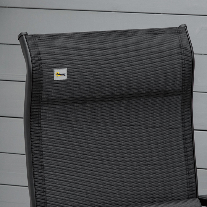 Розкішний шезлонг для відпочинку на відкритому повітрі: складаний лежак з подушкою, що імітує відчуття невагомості. Має 9 положень регулювання спинки, витримує до 150 кг. Ідеально підходить для саду, відпочинку, відпустки, пляжу, басейну. Колір: чорний.