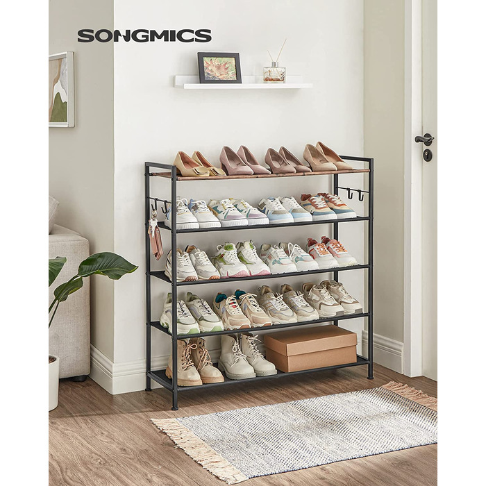 Полиця для взуття SONGMICS, 5 рівнів, до 25 пар, 29x89x92,5 см