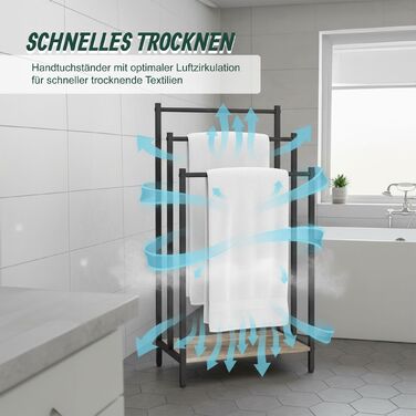 Підставка для рушників з полицею Relaxdays