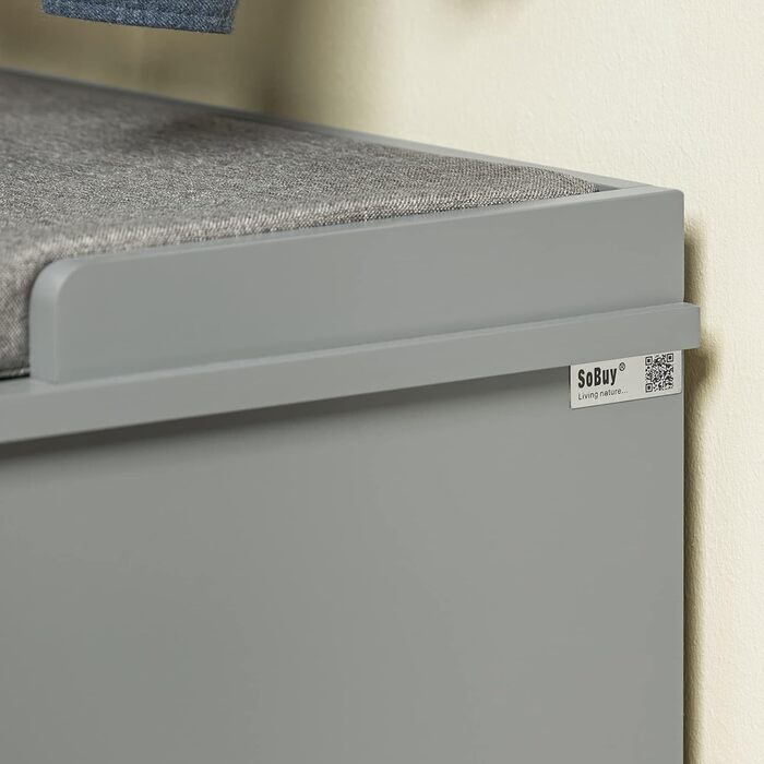 Полка для взуття SoBuy з місцем для сидіння, вузька, 98x49x37 см, FSR131-HG