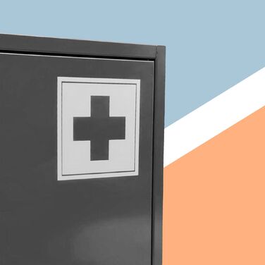 Шкафчик для медикаментів Relaxdays із замком та хрестом