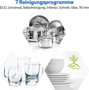 MEDION Посудомийна машина DWT60 (6 комплектів, 7 програм, ECO, AquaStop, LED дисплей, захист від дітей), чорна