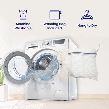 Подушка для ванни, швидковисихаюча, велика сітчаста подушка для тіла, з мішком для білизни та петелькою, біла