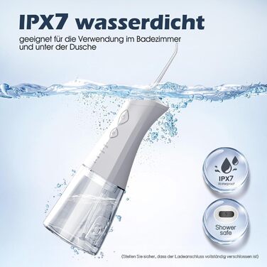 Іригатор для порожнини рота Munddusche - Тест-переможець 2024, професійний, з технологією мікробульбашок, регулювання тиску води, для чищення зубів та брекетів, білий