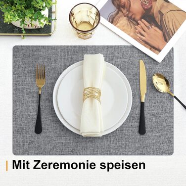 Текстильні серветки для столу Homaxy, 4 шт., темно-сірі, стійкі до високих температур, нековзні