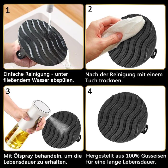 Пресс для бургерів з чавуну Gourmet Easy | Smasher для смачних гамбургерів та Smash Burger (Ø15см)