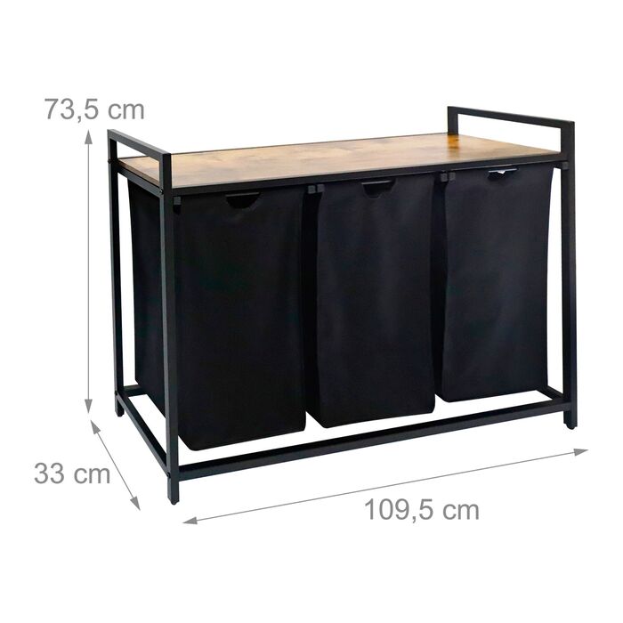 Організатор для білизни Relaxdays з 3 відділеннями та полицею