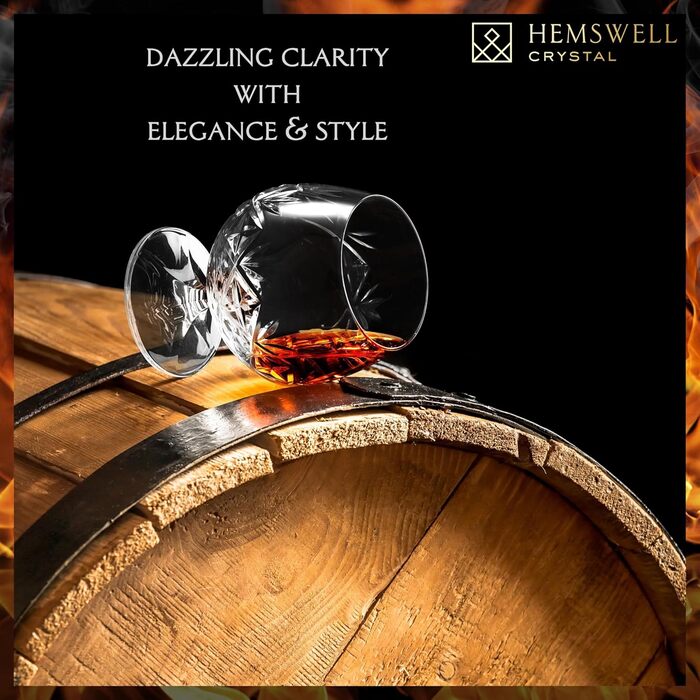 Склянка для коньяку/бренді Glenrigg 250 мл – без свинцю, з важким дном, подарункова упаковка, сніфтер для коньяку, віскі та насолоди