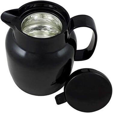 Термос Helios Mondo Push з нержавіючої сталі, 1,3 л, білий (чорний)