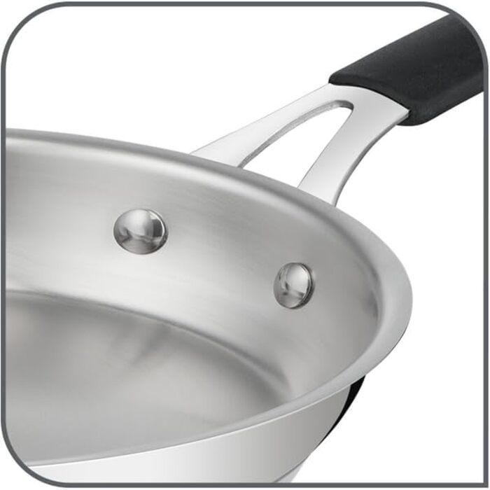 Сковорода Lagostina Tempra з нержавіючої сталі Ø24 см з індукційним дном Lagotherm та ергономічною ручкою, для плити та духовки