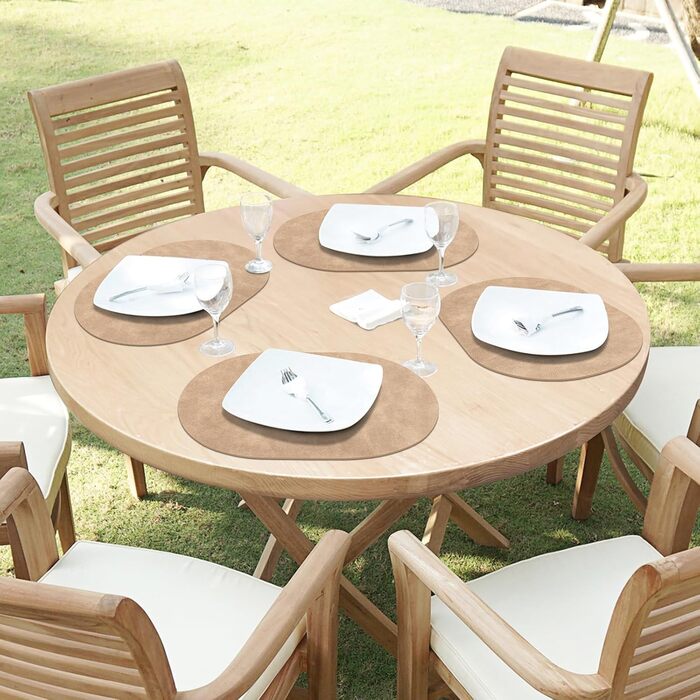 Підставки під тарілки ADRIMER, 6 шт., овал, стійкі до високих температур, водонепроникні, миючіся, 30,5 x 43,2 см, PU, для кухні та обідньої кімнати