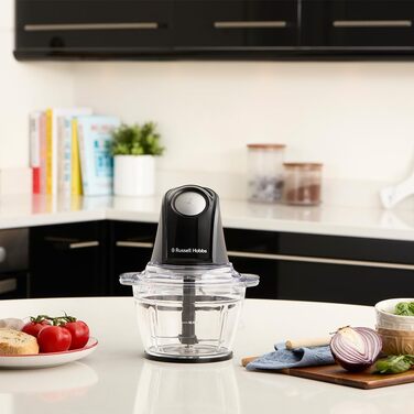 Подрібнювач кухонний електричний Russell Hobbs Mini Zerkleinerer 1л, сталь, 350W, чорний матовий 27131-56