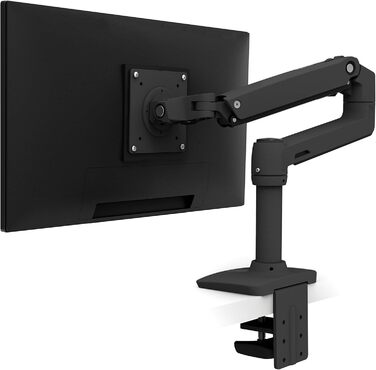 Кріплення для монітора Ergotron LX чорного кольору, кріплення на стіл – кріплення для монітора з запатентованою технологією CF для моніторів до 34 дюймів, 3.2–11.3 кг та стандартом VESA. Чорний LX кріплення матовий чорний