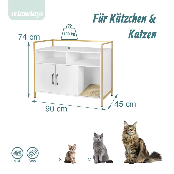 Шафка Relaxdays для котячого туалету