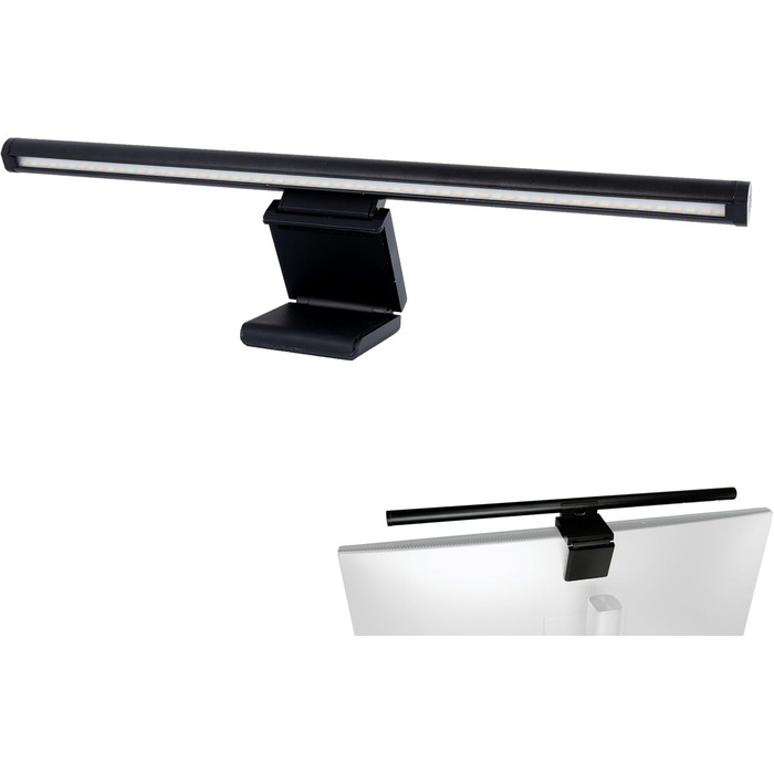 USB лампа REV Monitor з акумулятором, 49 см, кріпленням, 130 лм, 3 кольори, чорна