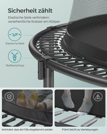 Батут SONGMICS для дітей та дорослих Ø305 см, зелений, з захисною сіткою та пружинами, вуличний