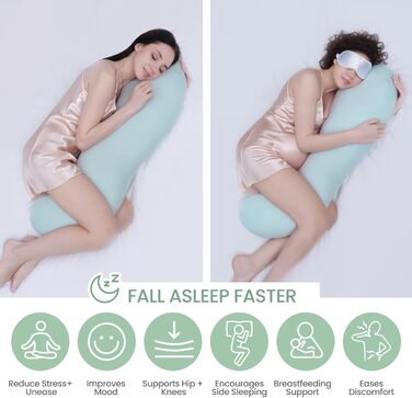 Ергономічна подушка для вагітних та сну на боці, комфортна подушка-боді для підтримки тіла
