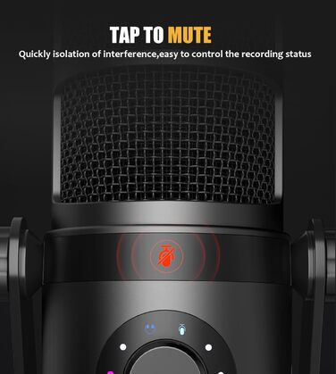 Динамічний мікрофон MAONO PD400X USB/XLR для подкастів, студії, стрімінгу, з регуляторами гучності, еквалайзером, функцією Tap-to-Mute та професійним софтом
