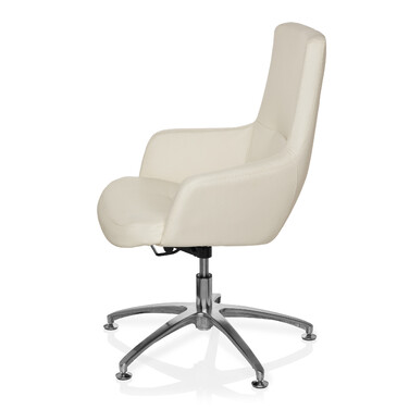 Крісло для відпочинку SHAKE 300, штучна шкіра, кремовий колір, hjh OFFICE