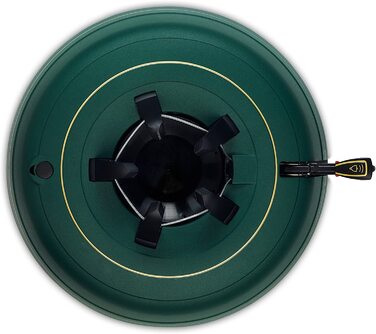 Підставка для різдвяної ялинки KRINNER преміум-класу XXL зеленого кольору з інклюзією. Ножна педаль і одностороння техніка запобіжний дзвіночок для висоти дерева b