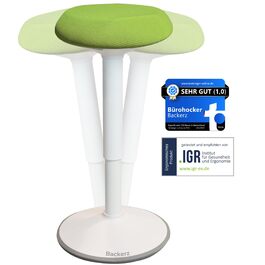 Ергономічний стілець-хокер для офісу та дому, регульована висота 55-80 см, зелений, з ефектом балансування