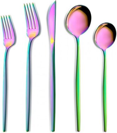 Набір столових приборів Karaca Orion (60 предметів) для 12 осіб - нержавіюча сталь, ножі, виделки, ложки, блискучі ножі та виделки, кухонний набір (Райдуга)