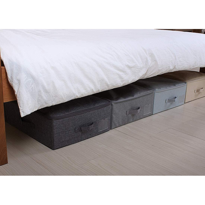 Великий ящик для зберігання під ліжком з лляної тканини для комода під ліжком, в комплекті з постільною білизною/одягом/ковдрами / подушками Fa