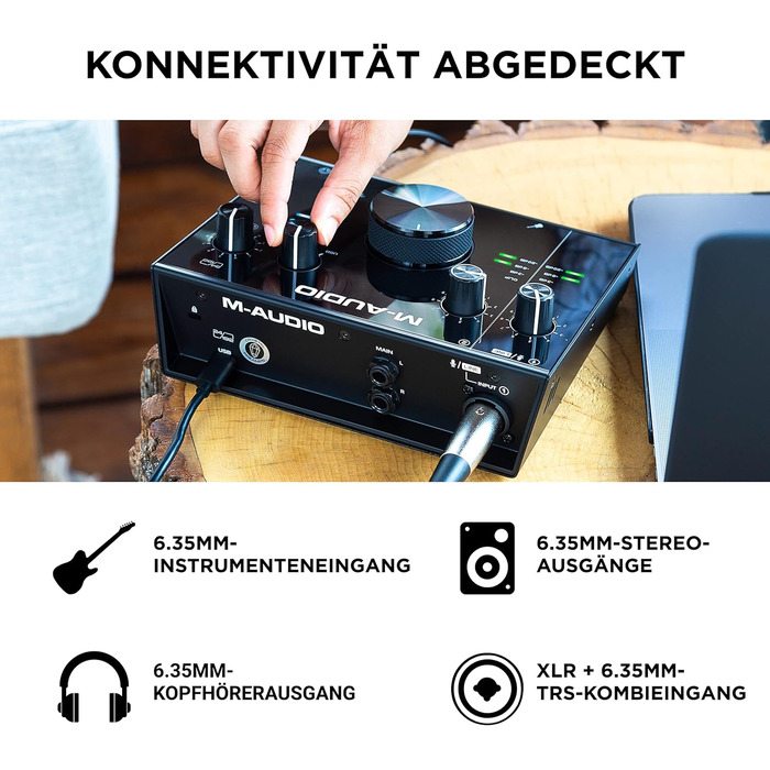 M-Audio Air 192|6: USB аудіоінтерфейс для професійного запису (2 XLR/Line входи, софт в комплекті)