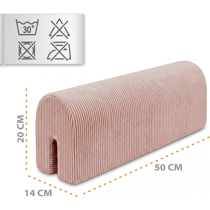 Захист для ліжечка дитячого: бортик на ліжко, захист кутів з Minky (Рожевий, 50 см)