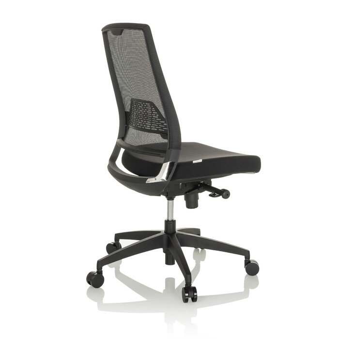 Офісне крісло / Крісло на коліщатках PORTO ECO I з тканинним сидінням / сітчатою спинкою, чорне hjh OFFICE
