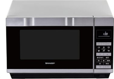 Комбінована мікрохвильова піч Sharp Home Appliances R861S, 25 л, 900 Вт, срібло, Мікрохвильова піч (окремо стояча, комбінована мікрохвильова піч, 25 л, 900 Вт, сенсорна поверхня, срібло