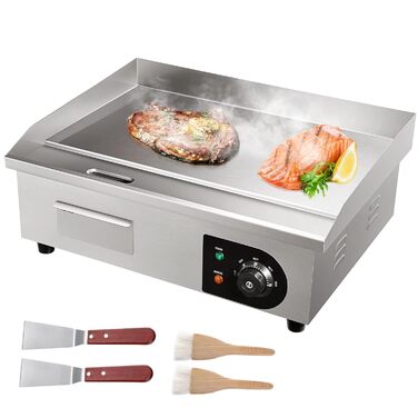 Електричний гриль VEVOR 54 x 30 см, 3000W, з регулюванням температури 50-300°C, для комерційного використання, легко чиститься