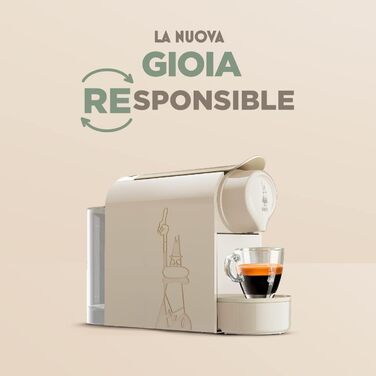 Кавомашина Bialetti Gioia для капсул, компактна, 500 мл, з переробленого пластику, Taupe