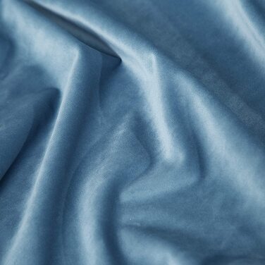 РІА завіса оксамит оксамит М'яка стрічка для завивки, стильна, елегантна, гламурна, для спальні, вітальні, вітальні, (10 петель, 140x250 см, синя)