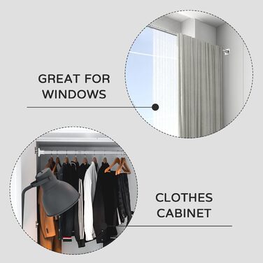 Штанга для душу ENE, 79-200 см, нековзна, натяжна фіксація без свердління, регульована, з нержавіючої сталі