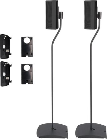 Регульовані підставки для акустики: комплект з 2 шт., висота до 140 см, для сателітів до 5 кг, інтегроване кабельне управління (сумісні з Bose UFS-20 серія II)