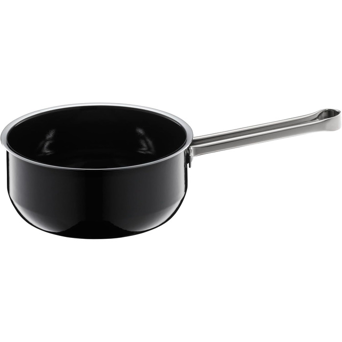 Каструля WMF Fusiontec Essential, 16 см, без кришки, 1,3 л, нержавіюча сталь, високотехнологічна кераміка, стійка до подряпин, без покриття, чорна, Made in Germany