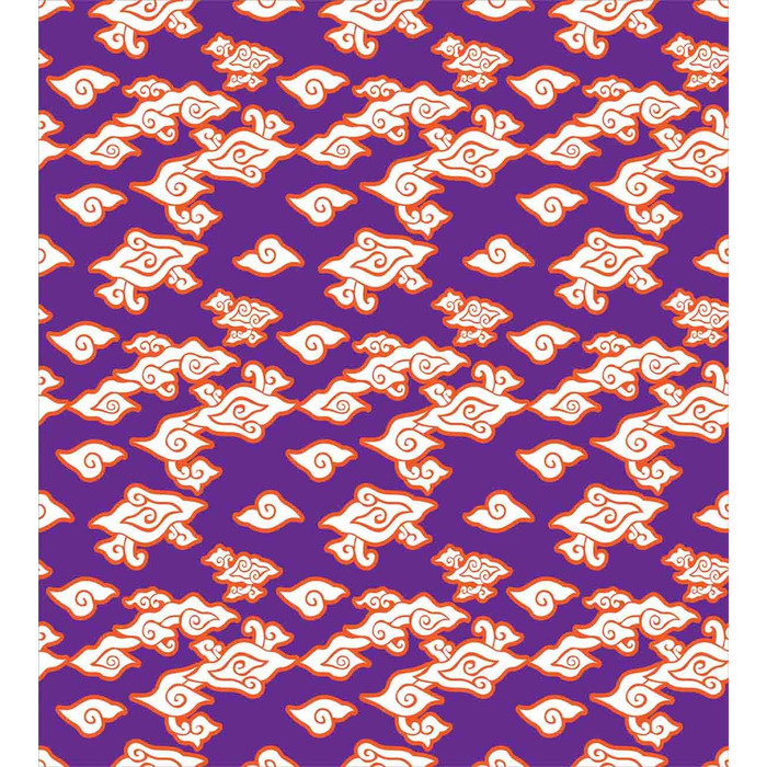 Азіатський набір підковдр King Size, індонезійський батик хіпі, м'яка форма найвищої якості Підковдра з 3 предметів з 2 наволочками, 264 x 220 см - 90 x 50 см, Vermilion Purple