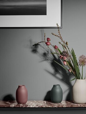 Ваза COORA Steingut ручної роботи, декоративна настільна ваза, 20x14x14 см