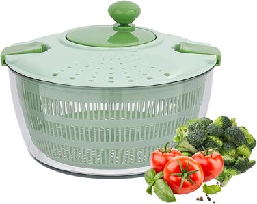 YeRan Салатниця-швидкосушарка з контейнером для зберігання, для холодильника, обіду – ефективне сушіння та консервування овочів та фруктів, легка у використанні