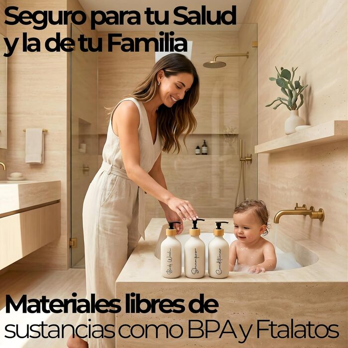 Набір дозаторів для мила в ванну кімнату, матовий чорний, 500 мл, 3 шт. для гелю та шампуню, з воронкою для наповнення