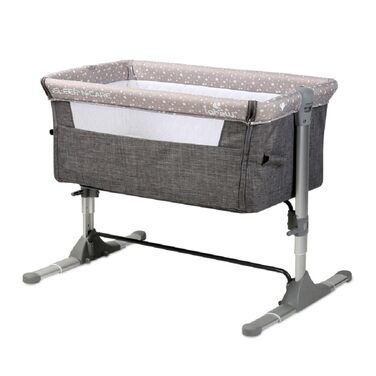 Lorelli Sleep and Care Дитяча колиска-ліжко, складана, Cododo з кишенею/матрацом, сіра, 1 шт.