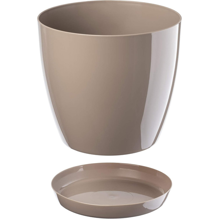 Набір горщиків для квітів KADAX (3 шт., 20 см, бежевий) – пластикові горщики для дому, підвіконня, кімнатних рослин та трав